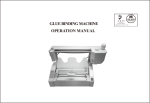 GLUE BINDING MACHINE OPERATION MANUAL