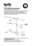 Dynacraft FOLDING Owner`s manual