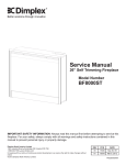 Dimplex BF8000ST Service manual