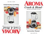 Aroma Crush & Blend ABD-530G Instruction manual