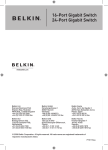 Belkin F5D5141-8 - Gigabit Switch User manual