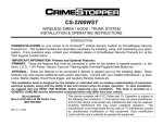 CrimeStopper CS-2200WST Operating instructions