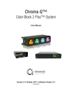 Chroma Chroma-Q User manual