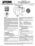 York D1CG300 Operating instructions