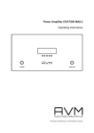 AVM OVATION MA8.2 Operating instructions