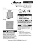 Modine Manufacturing BSH Service manual