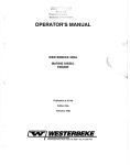 Westerbeke WPDS-20 Operator`s manual