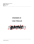 Enigma video processor User manual
