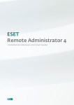 ESET REMOTE ADMINISTRATOR 4 Installation manual