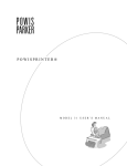 Powis Parker FASTBACK 15 User`s manual
