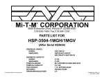 Mi-T-M Pressure Washer Specifications