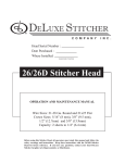DeLuxe Stitcher M2 Series Specifications