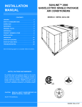 York DM 300 Installation manual