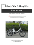 E-Bike 36V User manual