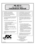 ADC ML-82 II Installation manual