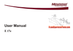 Minuteman E 17e User manual
