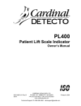 Cardinal Detecto IB-400 Owner`s manual