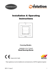 Broseley eVolution 7 Insert Operating instructions