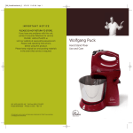 Wolfgang Puck BFAL0010 Bistro collection Operating instructions