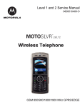 Motorola MOTOSLVRTM L9 Service manual