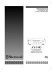 Sherwood AX-5103 Operating instructions