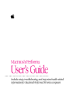 Apple Macintosh Performa 570 series User`s guide