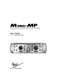 Apogee Mini-MP User`s guide