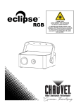 Chauvet Eclipse RGB Operating instructions