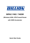 Billion BiPAC 7402VGO User`s manual