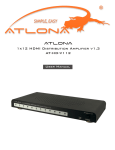Atlona AT-HD-V112 User manual