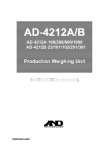 A&D AD-4212B-101 Instruction manual