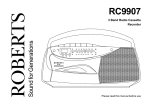 Roberts RC9907 Specifications