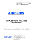 Airflow RA3 User`s manual