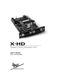 Apogee X-HD User`s guide