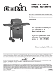 Char-Broil 463631009 Product guide