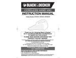 Black & Decker CWV9610 Instruction manual