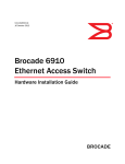 Brocade Communications Systems 6910 Installation guide