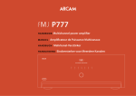Arcam FMJ P777 Operating instructions