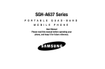 Samsung SGHA637 User manual