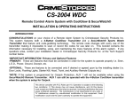 CrimeStopper CS-2004.WDC Operating instructions