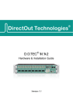 DirectOut Technologies D.O.TEC M .1k 2 Installation guide