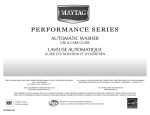 Maytag Performance Series W10057353A Use & care guide