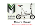 VeloMini electric bicycle Owner`s manual