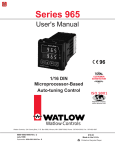 Watlow Electric 945 User`s manual