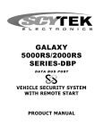 Scytek electronic Galaxy 2100RS-DBP Product manual