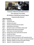the training manual! - University of Massachusetts Medical School