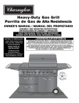 Charmglow Heavy-Duty Gas Grill Owner`s manual