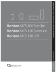 Boston Horizon MCS 90 Owner`s manual