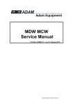 Adam Equipment MCW Service manual