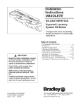 Bradley EXPRESS SS-3/AST/STD Installation manual